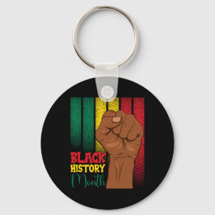Black History Month Vuist Handen In Afrikaanse Vla Sleutelhanger