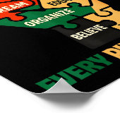 Black History Month Vuistpuzzel Elk Stuk Poster (Hoek)