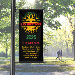 BLACK HISTORY MONTH Welkomstconferentie Spandoek