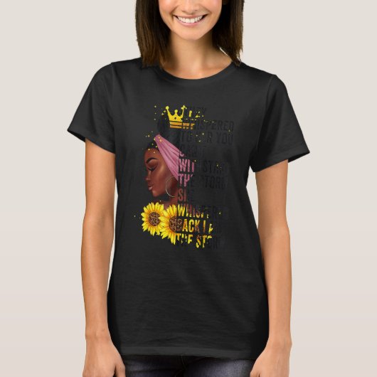 Black History Month Women African Afro I Am The St T-shirt (Voorkant)
