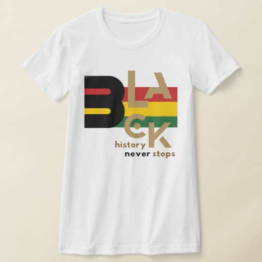 Black History Never Stops BHM Graphic Tee T-shirt (Laagn)