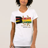 Black History Never Stops BHM Graphic Tee T-shirt (Voorkant)