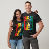 Black History Nurse African American Pride Afro Wo T-shirt (Unisex)