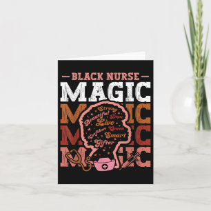 Black History Nurse Magic Afro Girl Melanin Nursin Kaart