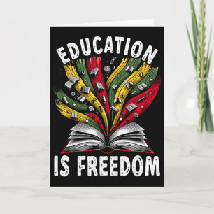 Black History Onderwijs Is Vrijheid Boeken Zwarte Kaart