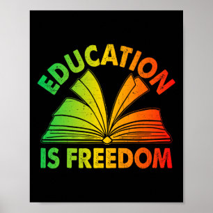 Black History Onderwijs Is Vrijheid Boeken Zwarte Poster