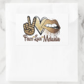 Black History Peace Love Melanin Sticker (Tas)