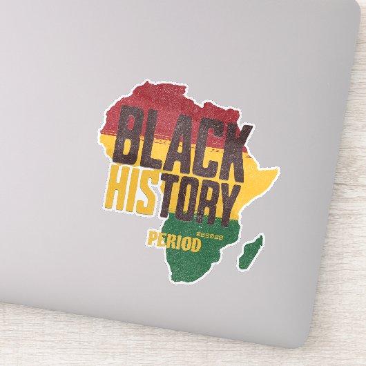 Black History Period Africa Map Cultural supporter Sticker (Detail)