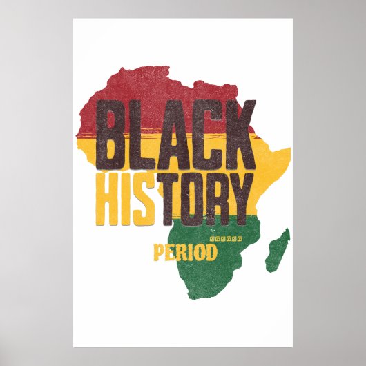 Black History Period Africa Map Homeschool Familie Poster (Voorkant)