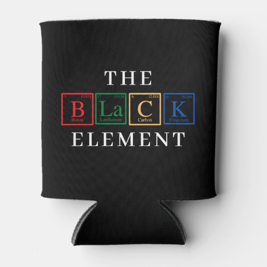 Black History Periodic Table Element Juneteenth Blikjeskoeler (Voorkant)