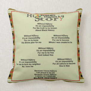 Black History Poem Sqauare Pillow Kussen