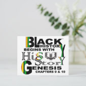 Black History Post Kaart (Staand voorkant)