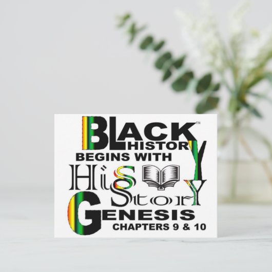 Black History Post Kaart (Staand voorkant)