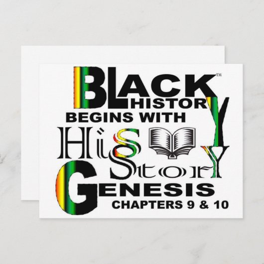 Black History Post Kaart (Voorkant / Achterkant)