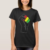 Black History Power Fist Africa Flag African Ameri T-shirt (Voorkant)