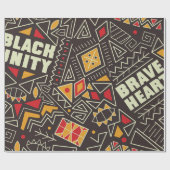 Black History Pride - Brave Heart Geometrisch Cadeaupapier (Vlak)