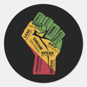 Black History Pride Dream beroemd gemaakt door Mar Ronde Sticker