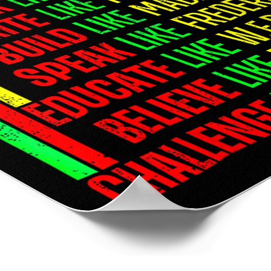 Black History Pride Martin Black Afro Afrikaans Poster (Hoek)