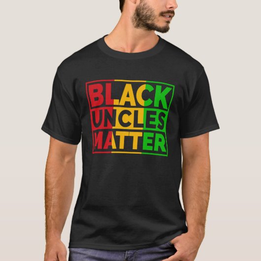 Black History Pride Retro Black Uncles Matter T-shirt (Voorkant)