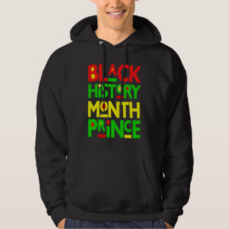 Black History Prince Melanin Boy Son Bruh Brown Sk Hoodie