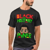 Black History Prince Melanin Boy Son Bruh Brown Sk T-shirt (Voorkant)