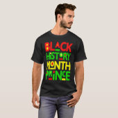 Black History Prince Melanin Boy Son Bruh Brown Sk T-shirt (Voorkant volledig)