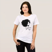 Black History Shirt voor vrouwen Afro (Voorkant volledig)