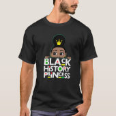 Black History Sista Princess Melanin Girl Brown Sk T-shirt (Voorkant)