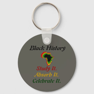 "Black History - Study/Absorb/Celebrate" Sleutelhanger