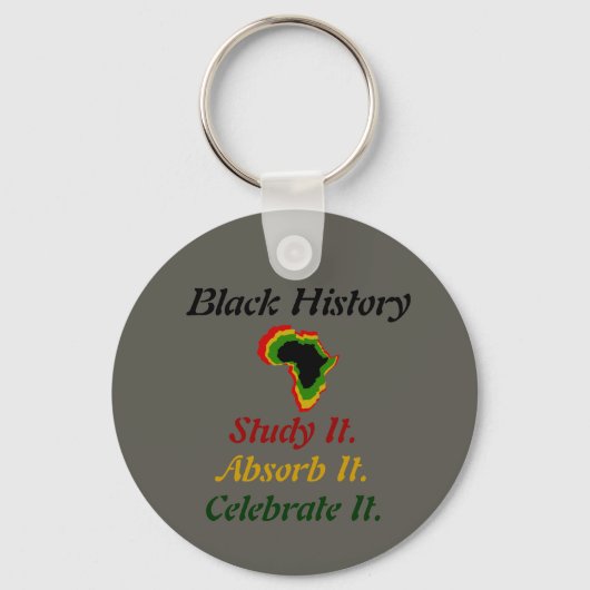 "Black History - Study/Absorb/Celebrate" Sleutelhanger (Voorkant)
