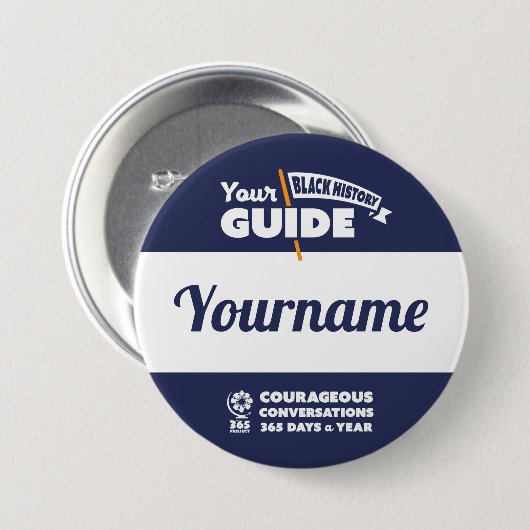Black History Tour Guide Naam Button (Voorkant /achterkant)
