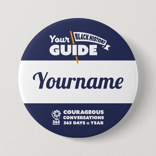 Black History Tour Guide Naam Button (Voorkant)