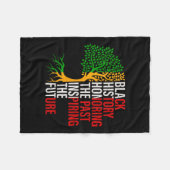 Black History Tree Black History is een Amerikaans Fleece Deken (Voorkant (Horizontaal))