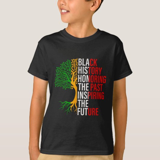 Black History Tree Black History is een Amerikaans T-shirt (Voorkant)
