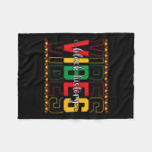 Black History vibes Afro-Amerikaanse Vrijheidsreis Fleece Deken (Voorkant (Horizontaal))