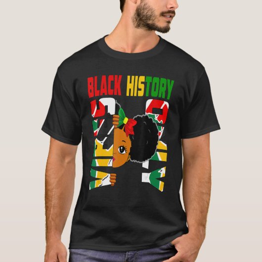 Black History Vibes only Melanin Princess Black Gi T-shirt (Voorkant)