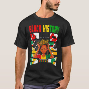 Black History Vibes only Melanin Princess Black Gi T-shirt
