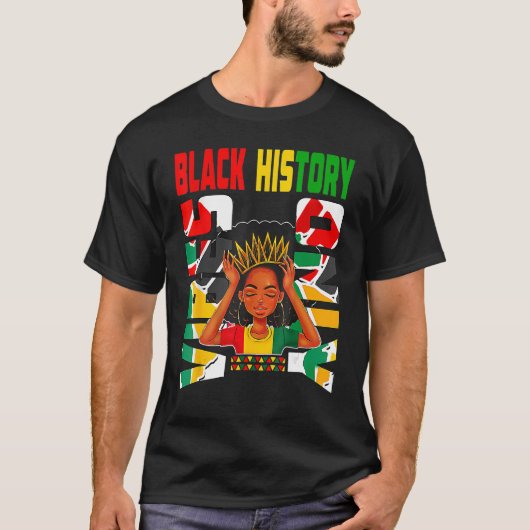 Black History Vibes only Melanin Princess Black Gi T-shirt (Voorkant)