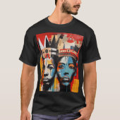 Black History Voices Afro-Amerikaanse trots T-shirt (Voorkant)