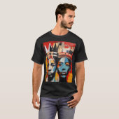 Black History Voices Afro-Amerikaanse trots T-shirt (Voorkant volledig)