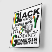 Black History Wall klok (Hoek)
