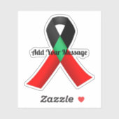 Black HIV/AIDS Awareness Ribbon Sticker (Vel)