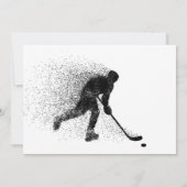 Black Hockey Birthday Invitation Kaart (Achterkant)