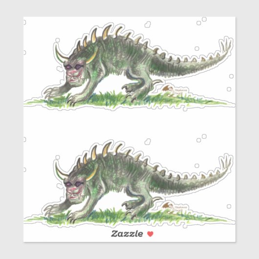 Black Hoday Monster Rheinlander Wisconsin Sticker (Vel)