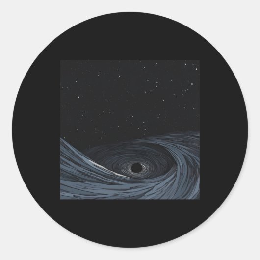 Black Hole Anime Style Sticker (Voorkant)