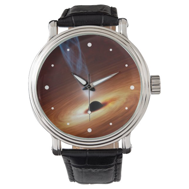 Black Hole Astronomy Space Art Horloge (Voorkant)