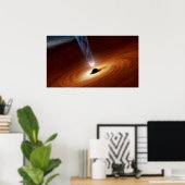 Black Hole Astronomy Space Art Poster (Thuiskantoor)