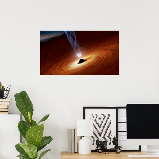 Black Hole Astronomy Space Art Poster (Thuiskantoor)