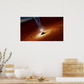 Black Hole Astronomy Space Art Poster (Keuken)