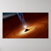 Black Hole Astronomy Space Art Poster (Voorkant)